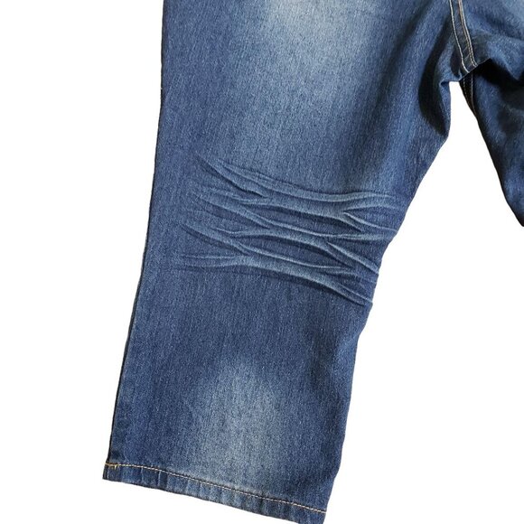 Coogi Womens Embroidered Capri Jeans Size 18w Blue Denim Casual Authentic Sexy - Picture 5 of 8